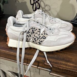 New Balance Gray and Cream Athletic Shoes